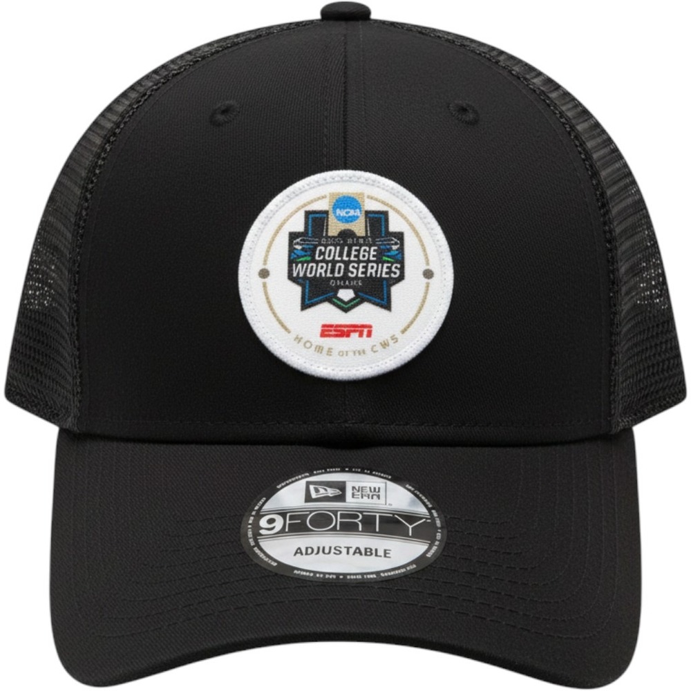 New Era‎ 9FORTY 2024 NCAA College World Series Omaha ESPN Trucker Hat Black OSFM